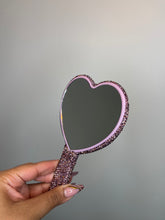 Load image into Gallery viewer, Heart shaped Rhinestone Mirror
